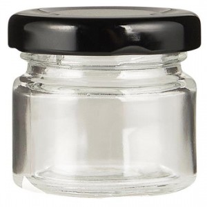 Krydderiglas med sort skruelåg Toledo 20 ml