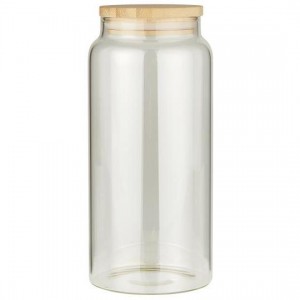 Glaskrukke med bambuslåg 1300 ml Glaskrukke med bambuslåg 1300 ml