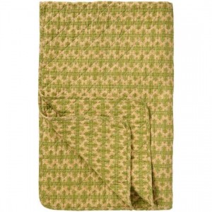 Quilt 130x180cm med grønt mønster