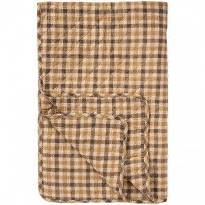 Quilt 130x180cm med brunt ternet mønster