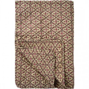 Quilt med hindbærfarvet og lilla rudemønster