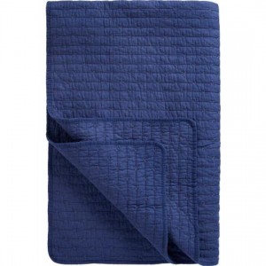 Quilt indigo med korssting