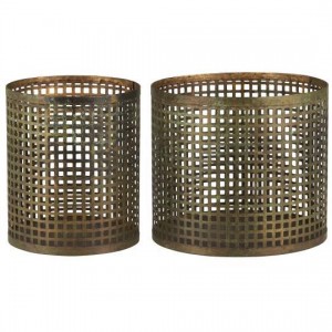 Stage til bloklys sæt a 2 grøn patina