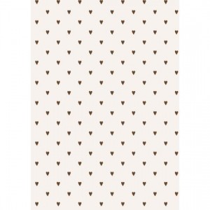 Gavepapir brune hjerter 5 meter rulle