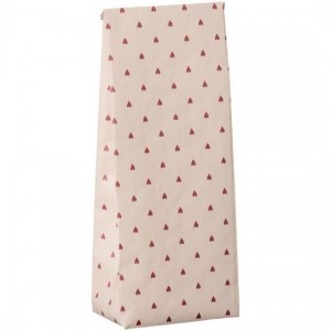 Klodsbundspose røde hjerter 100 stk