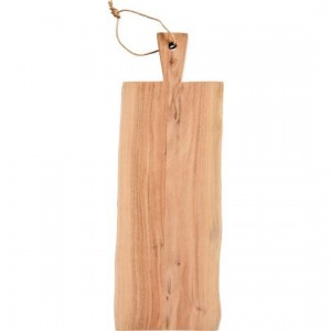 Skærebræt med jutereb uens kanter akacietræ UNIKA