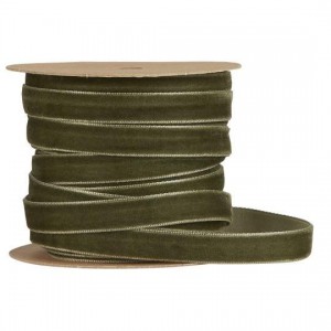 Velourbånd på spole 10 m mosgrøn Velourbånd på spole 10 m mosgrøn