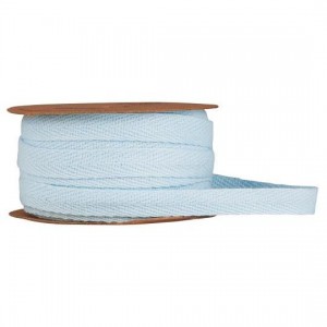 Bomuldsbånd på spole 5 m lyseblå Bomuldsbånd på spole 5 m lyseblå