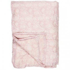 Quilt Aya rosa malva med hvidt paisleymønster