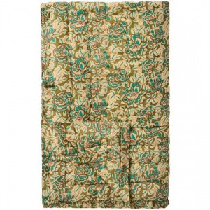 Quilt Clara blomster med turkise blade