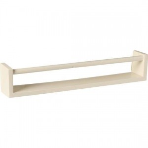 Hylde med forkant + vendbar til hylde med tværstang under