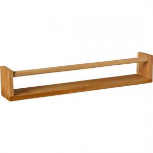 Hylde med forkant + vendbar til hylde med tværstang under