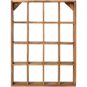 Væghylde med 16 rum u/bagbeklædning UNIKA