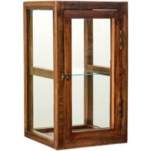 Glaskabinet med glas på 4 sider og 1 glashylde UNIKA