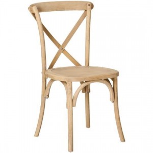 Provencestol med træsæde, kan stables