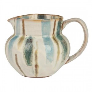 Kande med hank Kalmar brede støvblå striber Kande med hank Kalmar brede støvblå striber