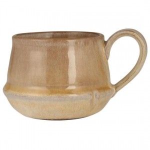 Krus med hank Kalmar lysebrun glasur