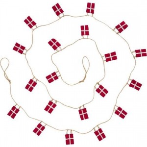 Flagranke med 20 flag Dannebrog