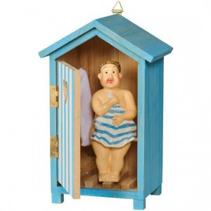 Badehus med herre indeni