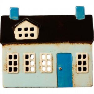 Hus til fyrfadslys Nyhavn blå dør