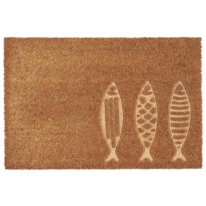 Dørmåtte 3 fisk præget ned i