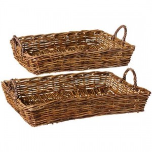 Kurvesæt a 2 lav kant med hanke i enderne ubarket pil