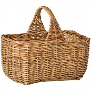 Kurv med hank på tværs firkantet