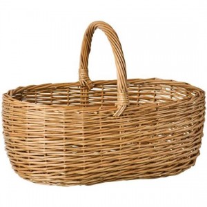 Kurv med hank på tværs oval