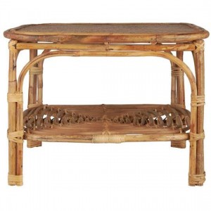 Sofabord med hylde rattan Cane