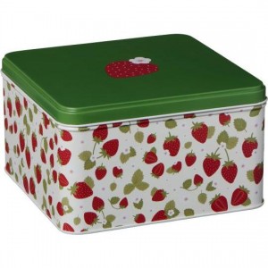 Dåse jordbær flad firkantet