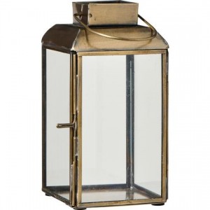 Lanterne afrundet tag 15 cm messinglook