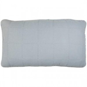 Pudebetræk til gavlpude cornflower, forside quiltet, bagside med bindebånd