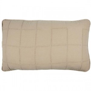 Pudebetræk til gavlpude fog, forside quiltet, bagside med bindebånd