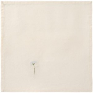 Stofserviet Flora med hvid skærmblomst butter cream