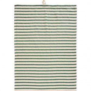Viskestykke Eske natur med mørkegrønne striber på tværs