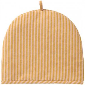 Tehætte Linea med mustard og lyserøde smalle striber