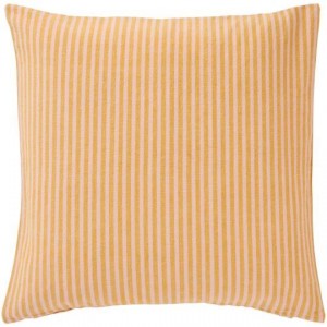 Pudebetræk Linea med mustard og lyserøde smalle striber