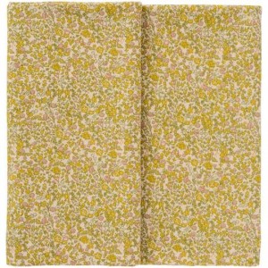 Dug Rita aflang natur med gule, grønne og rosa blomster