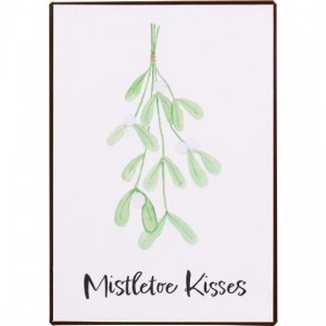 Metalskilt Mistletoe Kisses