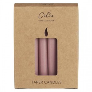 Æske med 12 kertelys malva svanemærket