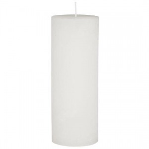 Rustiklys hvid Ø:6,8 H:18