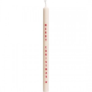 Kertelys Merry Christmas stearin Ø:1,3 H:20 svanemærket