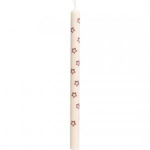 Kertelys med brune stjerner stearin Ø:1,3 H:20 svanemærket Kertelys med brune stjerner stearin Ø:1,3 H:20 svanemærket