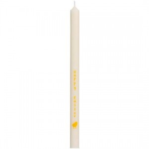 Kertelys med Happy Easter stearin Ø:1,3 H:;20 cm svanemærket