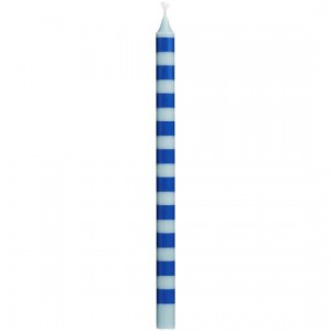 Kertelys stribet blå/lyseblå Ø:1,3 H:20 svanemærket