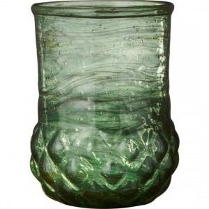 Stage til fyrfadslys grøn med diamantformet mønster