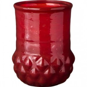 Stage til fyrfadslys rød med diamantformet mønster