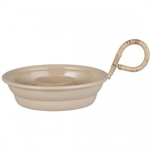 Stage til 3,8 cm lys med hank bambusflet 2. sort. Stage til 3,8 cm lys med hank bambusflet 2. sort.