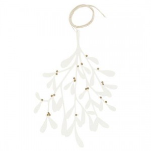 Papirklip mistelten med glimmer Papirklip mistelten med glimmer