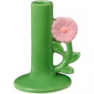 Stage til 2,2 cm lys grøn med lyserød blomst